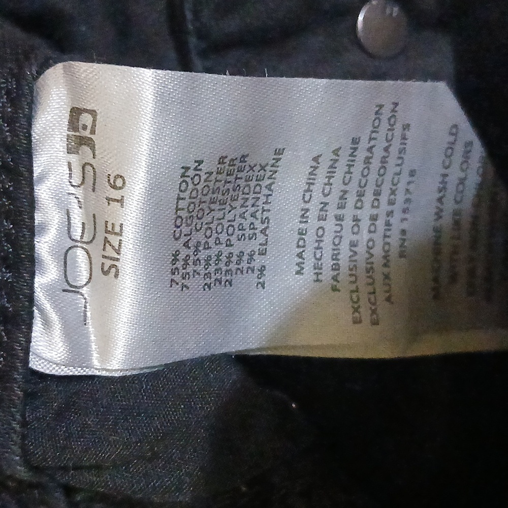 JOeS Jeans Girls Black Demin Size 16 Slim Fit Jeans - Picture 4 of 7